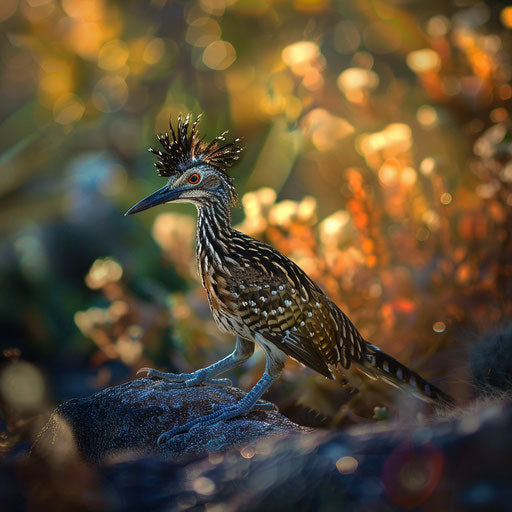 Roadrunner Bird Natural Interactions in Wild