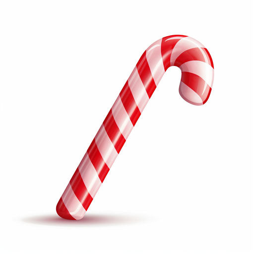 Candy Cane Clipart in the style of Chiaroscuro Art