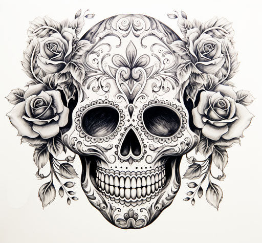 Captivating and ornate sugar skull