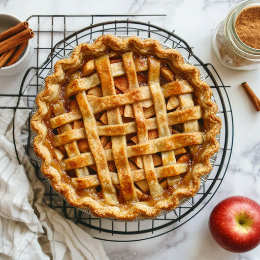 Apple pie with cinnamon and sugar