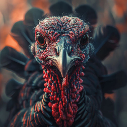 Wild turkey with a curious expression