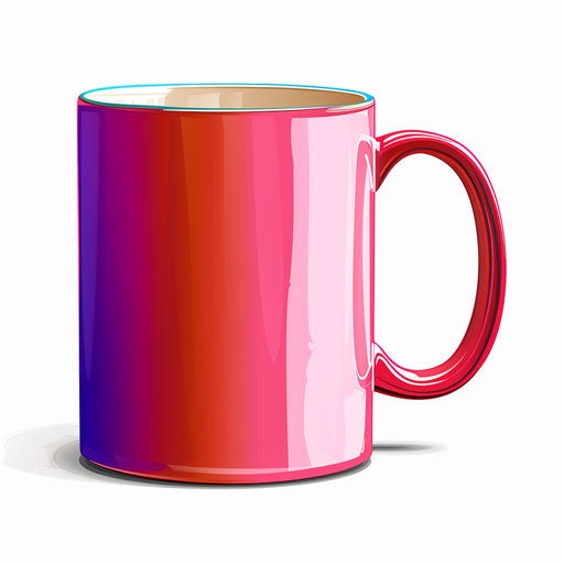 Photo realistic style mug clipart with flat white background