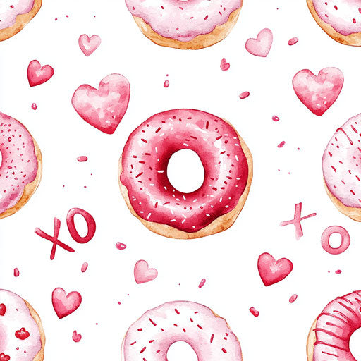 Delicious Valentine's Day-themed doughnuts with hearts