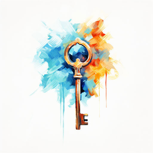 Key illustration in the style of Impressionistic Art