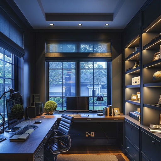 Home office with smart home hub centralization