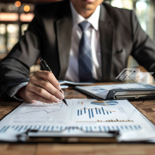 Wealth manager advising on asset allocation