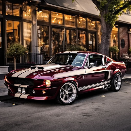 Classic Mustang GT Shelby Burgandy
