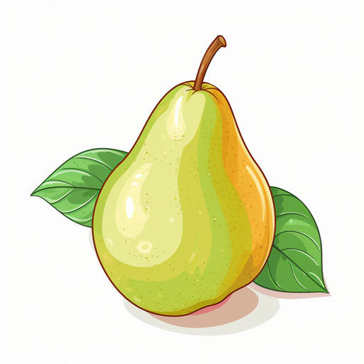 Illustration of pears in the style of Pastel Colors Art