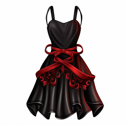 Apron clipart in the style of Chiaroscuro Art, on white background