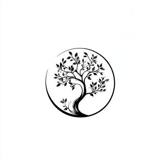 Small meaningful tattoo with delicate tree of life