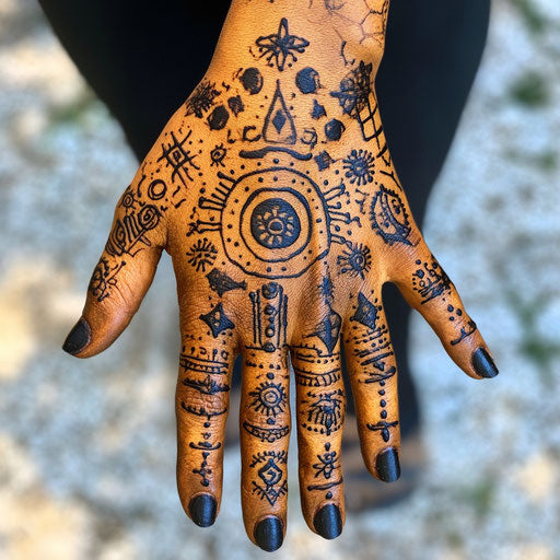 Dynamic Henna Hand Tattoo Tattoo Flash