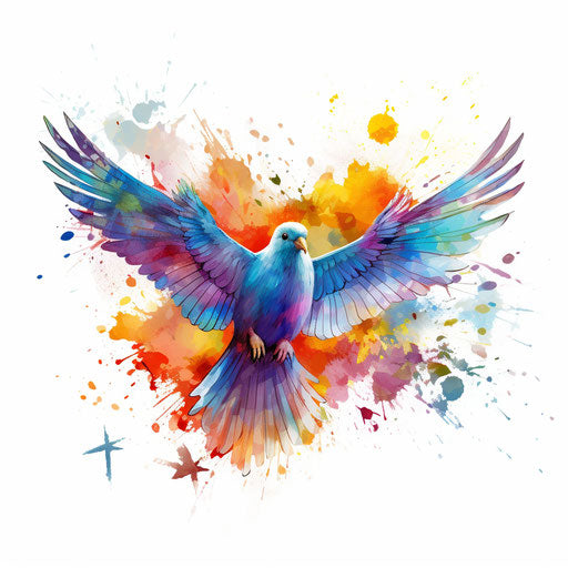 Impressionistic Art of peace on white background