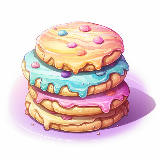 Illustration of cookie in Pastel Colors Art style