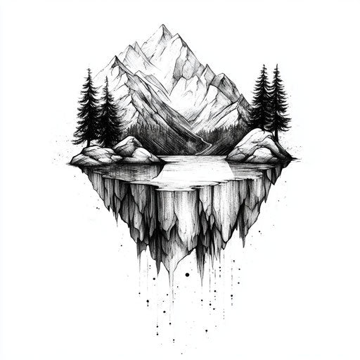 Minimalist mountain tattoos for guys