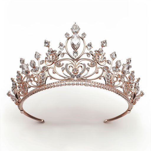 Photo realistic tiara clipart on flat white background