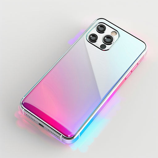 Photo realistic cell phone clipart on flat and white background