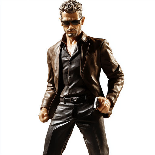 Photo-realistic depiction of an action figure isolated