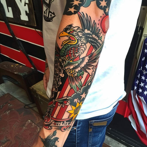 Classic American red tattoos