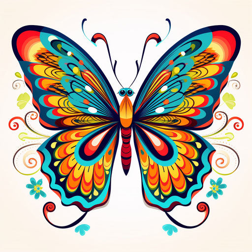 Colorful abstract butterfly pattern background