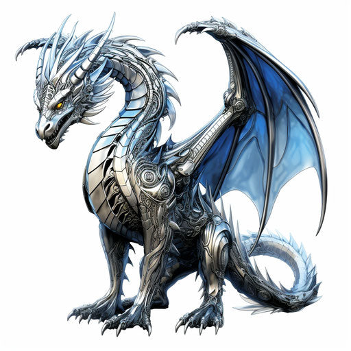 Celtic dragon with claws, transparent background, UHD