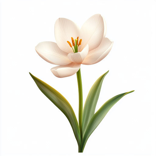 3D April in photo realistic style with flat white background, isolated clipart