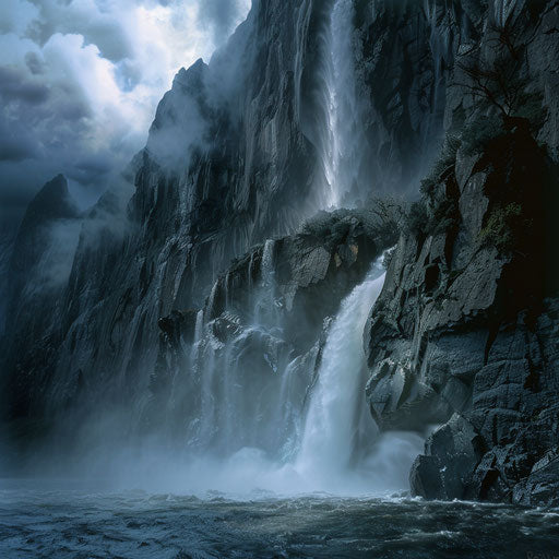 Angel Falls with moody atmosphere and powerful flow