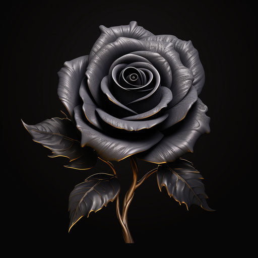 A black rose for a tattoo with a black background