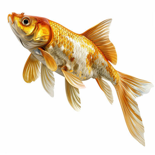 Fish clipart in photo realistic style on flat white background