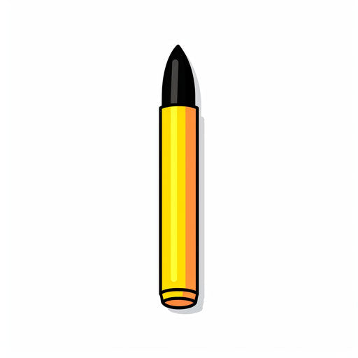 Highlighter marker in Minimalist style, on a white backdrop