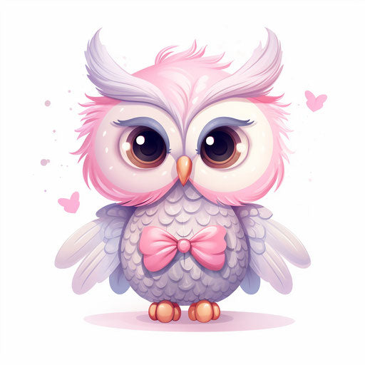Cute Owl Clipart in Imressive Style: 4K Vector Art