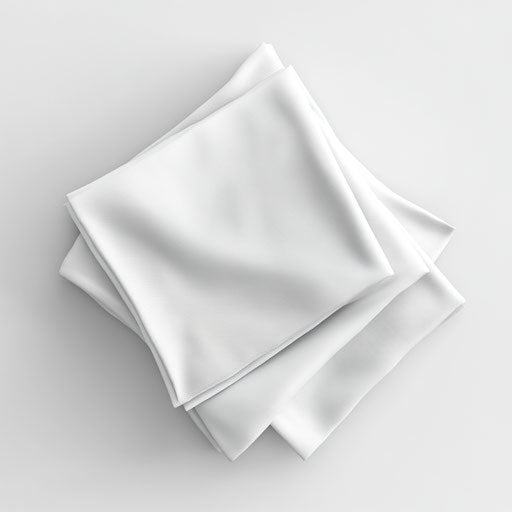 3D Napkins in photo realistic style with flat white background, isolated clipart