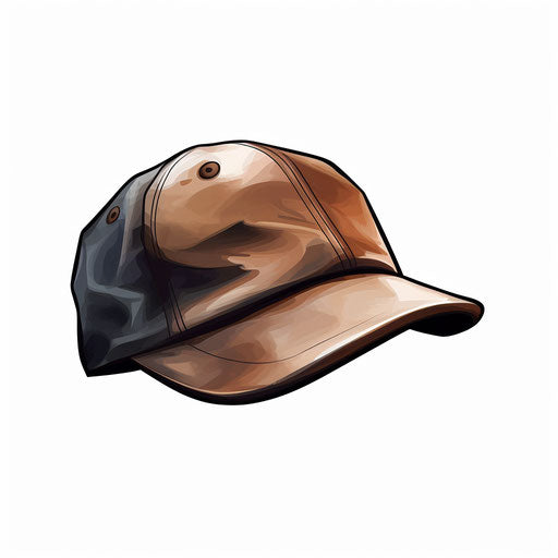 Cap artwork in the style of Chiaroscuro Art, on white background