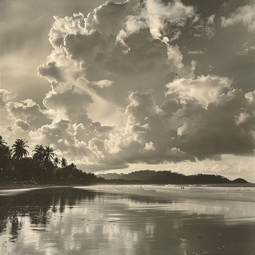 Dramatic clouds over Palolem Beach, India