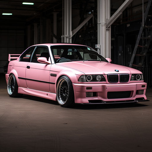 Classic BMW M3 in light pink metallic