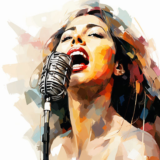 Voice clipart in oil painting style on white background