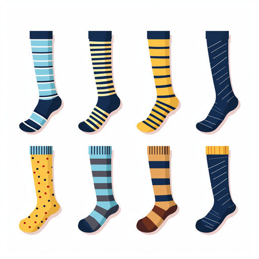 Socks minimalist clipart on white background