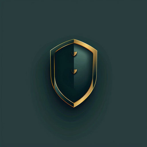 Professional logo design with a shield icon on a dark green background, conveying trustworthiness