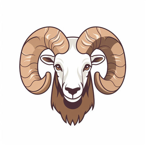 Minimalist style sheep illustration on white background