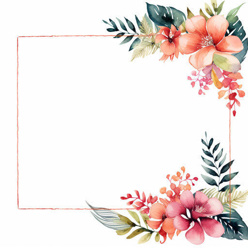 Minimalist style border clipart, on a white background