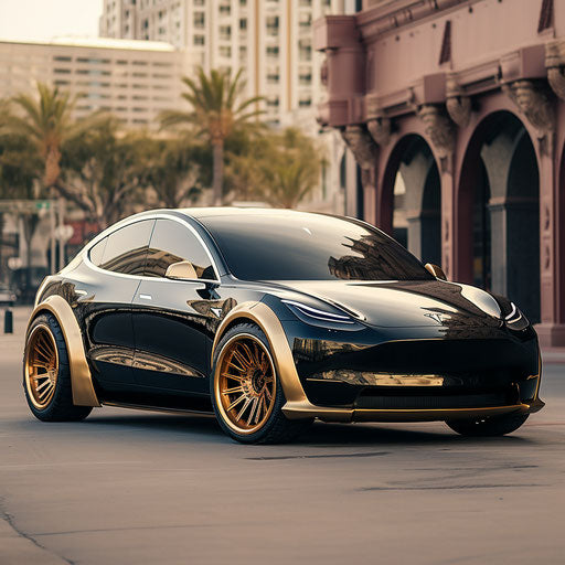 Tesla Model Y lowrider with hydraulics