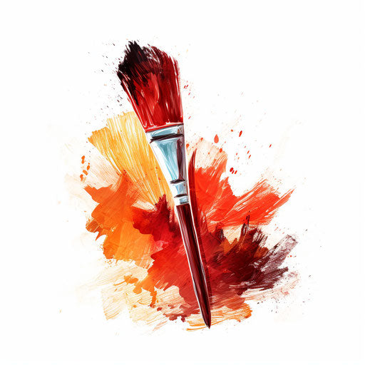 Brush clipart in the style of Chiaroscuro Art, on a white background