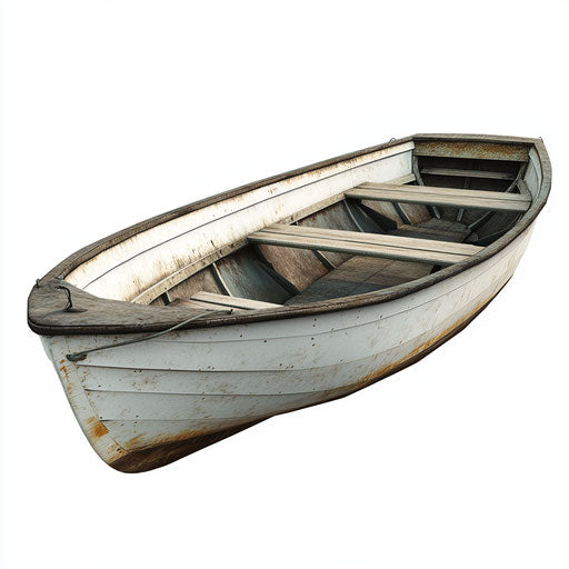 Realistic clipart of a rowboat, high resolution