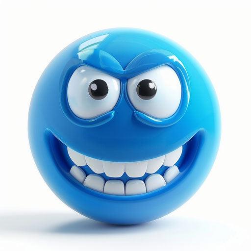 Happy face with two small hanging ears