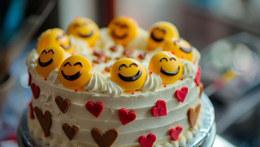 Cake of happiness and love