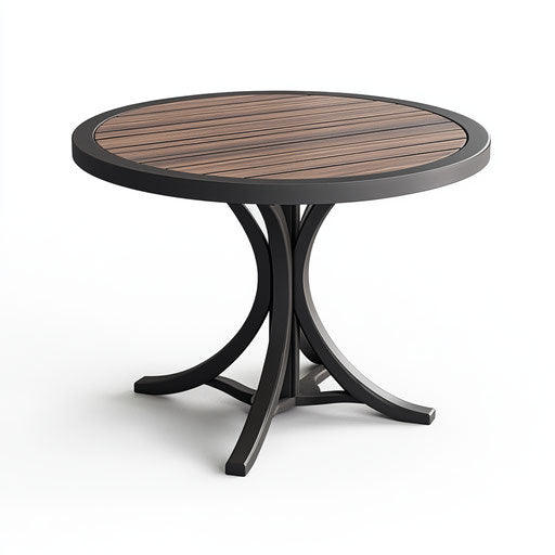 3D Patio Table on flat white background, isolated clipart