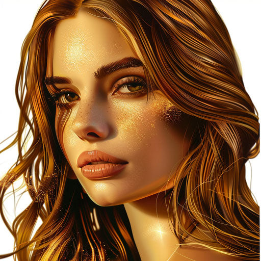 Woman clipart in photo realistic style with a flat background