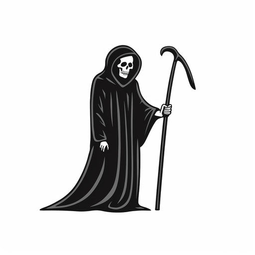 Death clipart in Minimalist style, on a white background
