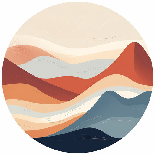 Round clipart in Minimalist style, on white background