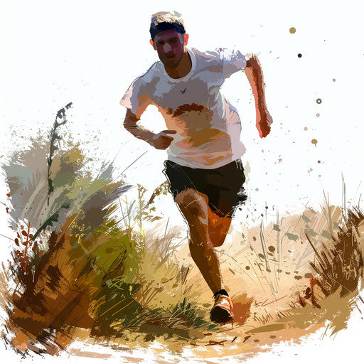 Realistic cross country landscape with vibrant background