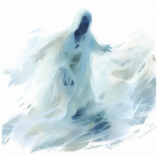 Ghost clipart in the style of Impressionistic Art